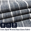 image:imageDriftAway 100 Blackout Linen Hygge Striped Curtains Double Layer Farmhouse Drapes 84 Inches Long for Living Room Bedroom Yarn Dyed Woven Thermal Insulated Rod Pocket Back Tab 2 Panels BeigeWhiteHygge Stripnavy