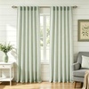 image:imageDriftAway 100 Blackout Linen Hygge Striped Curtains Double Layer Farmhouse Drapes 84 Inches Long for Living Room Bedroom Yarn Dyed Woven Thermal Insulated Rod Pocket Back Tab 2 Panels BeigeWhiteTicking Stripeloden Green