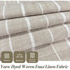 image:imageDriftAway 100 Blackout Linen Hygge Striped Curtains Double Layer Farmhouse Drapes 84 Inches Long for Living Room Bedroom Yarn Dyed Woven Thermal Insulated Rod Pocket Back Tab 2 Panels BeigeWhiteHygge Stripbeige