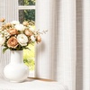 image:imageDriftAway 100 Blackout Linen Hygge Striped Curtains Double Layer Farmhouse Drapes 84 Inches Long for Living Room Bedroom Yarn Dyed Woven Thermal Insulated Rod Pocket Back Tab 2 Panels BeigeWhiteTicking Stripebeige