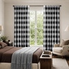 image:imageDriftAway 100 Blackout Plaid Curtains Buffalo Check 84 Inches TaupeBlack