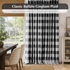 image:imageDriftAway 100 Blackout Plaid Curtains Buffalo Check 84 Inches TaupeBlack