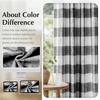 image:imageDriftAway 100 Blackout Plaid Curtains Buffalo Check 84 Inches TaupeBlack