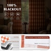 image:imageDriftAway 100 Blackout Plaid Curtains Buffalo Check 84 Inches TaupeBurnt Orange