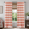 image:imageDriftAway 100 Blackout Plaid Curtains Buffalo Check 84 Inches TaupeBurnt Orange
