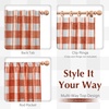 image:imageDriftAway 100 Blackout Plaid Curtains Buffalo Check 84 Inches TaupeBurnt Orange