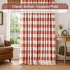 image:imageDriftAway 100 Blackout Plaid Curtains Buffalo Check 84 Inches TaupeBurnt Orange