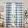 image:imageDriftAway 100 Blackout Plaid Curtains Buffalo Check 84 Inches TaupeDusty Blue