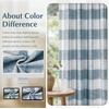 image:imageDriftAway 100 Blackout Plaid Curtains Buffalo Check 84 Inches TaupeDusty Blue