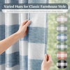 image:imageDriftAway 100 Blackout Plaid Curtains Buffalo Check 84 Inches TaupeDusty Blue