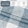 image:imageDriftAway 100 Blackout Plaid Curtains Buffalo Check 84 Inches TaupeDusty Blue