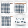 image:imageDriftAway 100 Blackout Plaid Curtains Buffalo Check 84 Inches TaupeDusty Blue