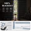 image:imageDriftAway 100 Blackout Plaid Curtains Buffalo Check 84 Inches TaupeDusty Blue