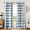 image:imageDriftAway 100 Blackout Plaid Curtains Buffalo Check 84 Inches TaupeDusty Blue