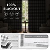 image:imageDriftAway 100 Blackout Plaid Curtains Buffalo Check 84 Inches TaupeGrey