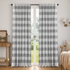 image:imageDriftAway 100 Blackout Plaid Curtains Buffalo Check 84 Inches TaupeGrey