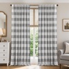 image:imageDriftAway 100 Blackout Plaid Curtains Buffalo Check 84 Inches TaupeGrey