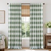 image:imageDriftAway 100 Blackout Plaid Curtains Buffalo Check 84 Inches TaupeLoden Green