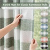 image:imageDriftAway 100 Blackout Plaid Curtains Buffalo Check 84 Inches TaupeLoden Green