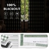 image:imageDriftAway 100 Blackout Plaid Curtains Buffalo Check 84 Inches TaupeLoden Green