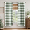 image:imageDriftAway 100 Blackout Plaid Curtains Buffalo Check 84 Inches TaupeLoden Green