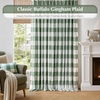 image:imageDriftAway 100 Blackout Plaid Curtains Buffalo Check 84 Inches TaupeLoden Green