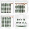 image:imageDriftAway 100 Blackout Plaid Curtains Buffalo Check 84 Inches TaupeLoden Green