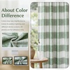 image:imageDriftAway 100 Blackout Plaid Curtains Buffalo Check 84 Inches TaupeLoden Green