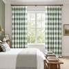 image:imageDriftAway 100 Blackout Plaid Curtains Buffalo Check 84 Inches TaupeLoden Green