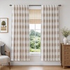 image:imageDriftAway 100 Blackout Plaid Curtains Buffalo Check 84 Inches TaupeTaupe