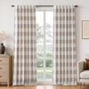 image:imageDriftAway 100 Blackout Plaid Curtains Buffalo Check 84 Inches TaupeTaupe