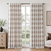 image:imageDriftAway 100 Blackout Plaid Curtains Buffalo Check 84 Inches TaupeTaupe