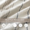 image:imageDriftAway 100 Blackout Plaid Linen Chenille Curtains 84 Inches Loden GreenBeige