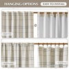image:imageDriftAway 100 Blackout Plaid Linen Chenille Curtains 84 Inches Loden GreenBeige