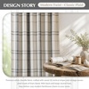 image:imageDriftAway 100 Blackout Plaid Linen Chenille Curtains 84 Inches Loden GreenBlack