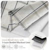 image:imageDriftAway 100 Blackout Plaid Linen Chenille Curtains 84 Inches Loden GreenBlack