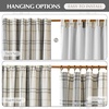 image:imageDriftAway 100 Blackout Plaid Linen Chenille Curtains 84 Inches Loden GreenBlack