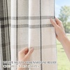 image:imageDriftAway 100 Blackout Plaid Linen Chenille Curtains 84 Inches Loden GreenBlack