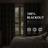 image:imageDriftAway 100 Blackout Plaid Linen Chenille Curtains 84 Inches Loden GreenBlack
