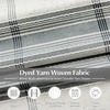 image:imageDriftAway 100 Blackout Plaid Linen Chenille Curtains 84 Inches Loden GreenGrey