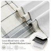 image:imageDriftAway 100 Blackout Plaid Linen Chenille Curtains 84 Inches Loden GreenGrey