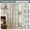 image:imageDriftAway 100 Blackout Plaid Linen Chenille Curtains 84 Inches Loden GreenLoden Green