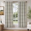 image:imageDriftAway 100 Blackout Plaid Linen Chenille Curtains 84 Inches Loden GreenLoden Green