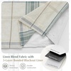 image:imageDriftAway 100 Blackout Plaid Linen Chenille Curtains 84 Inches Loden GreenLoden Green