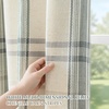 image:imageDriftAway 100 Blackout Plaid Linen Chenille Curtains 84 Inches Loden GreenLoden Green