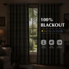 image:imageDriftAway 100 Blackout Plaid Linen Chenille Curtains 84 Inches Loden GreenLoden Green