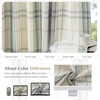 image:imageDriftAway 100 Blackout Plaid Linen Chenille Curtains 84 Inches Loden GreenLoden Green