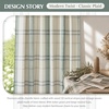 image:imageDriftAway 100 Blackout Plaid Linen Chenille Curtains 84 Inches Loden GreenLoden Green