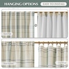 image:imageDriftAway 100 Blackout Plaid Linen Chenille Curtains 84 Inches Loden GreenLoden Green