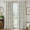 image:imageDriftAway 100 Blackout Plaid Linen Chenille Curtains 84 Inches Loden GreenLoden Green